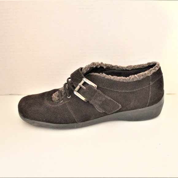 Easy Spirit Booties Brown Suede Round Toe Size 8 1/2 - Picture 6 of 10